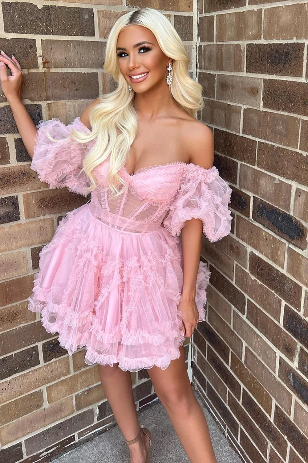Gorgeous A-line off shoulder Royal Blue Back to School Dress