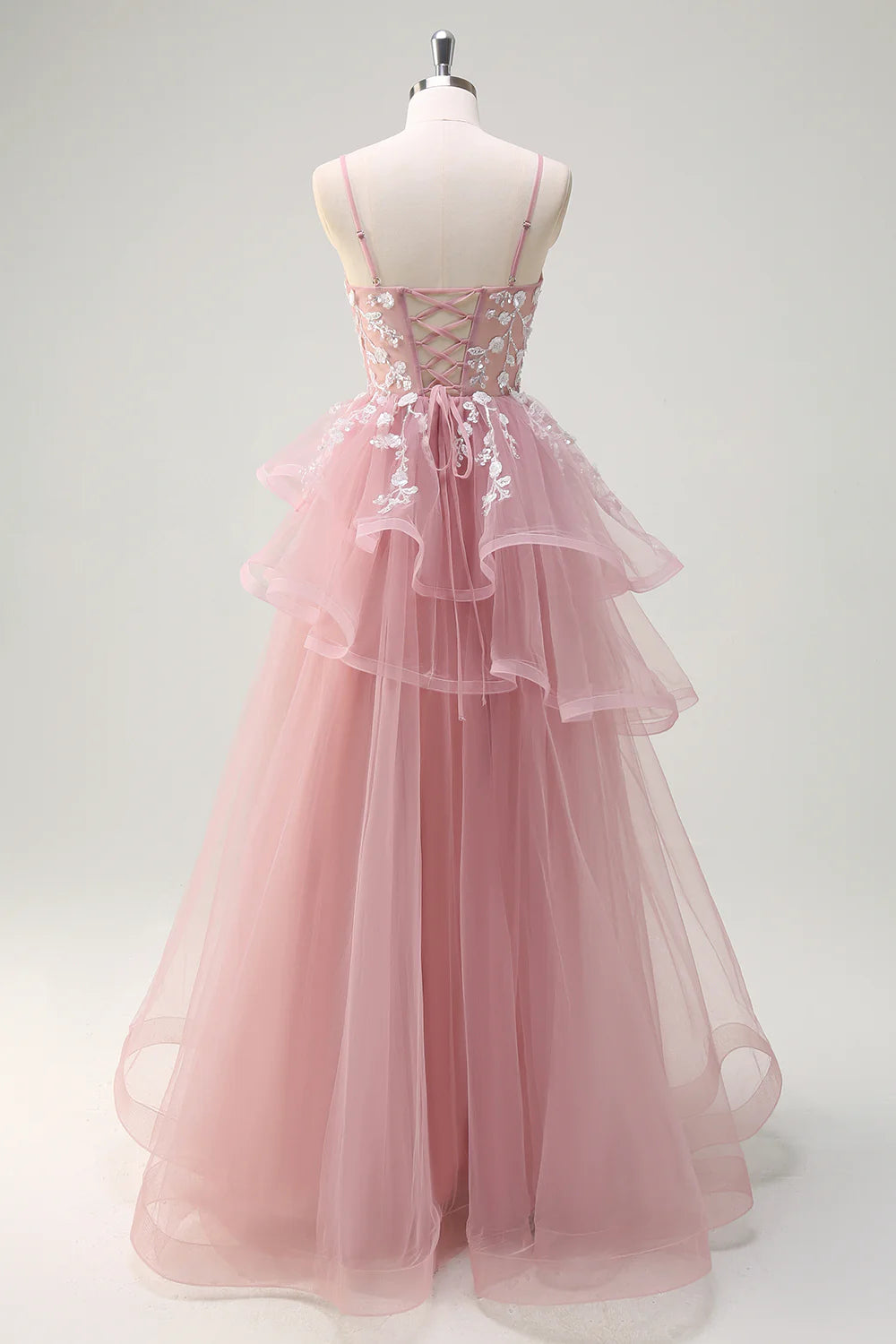 A-line thin suspender sequin spiral pleated ball dress with decals