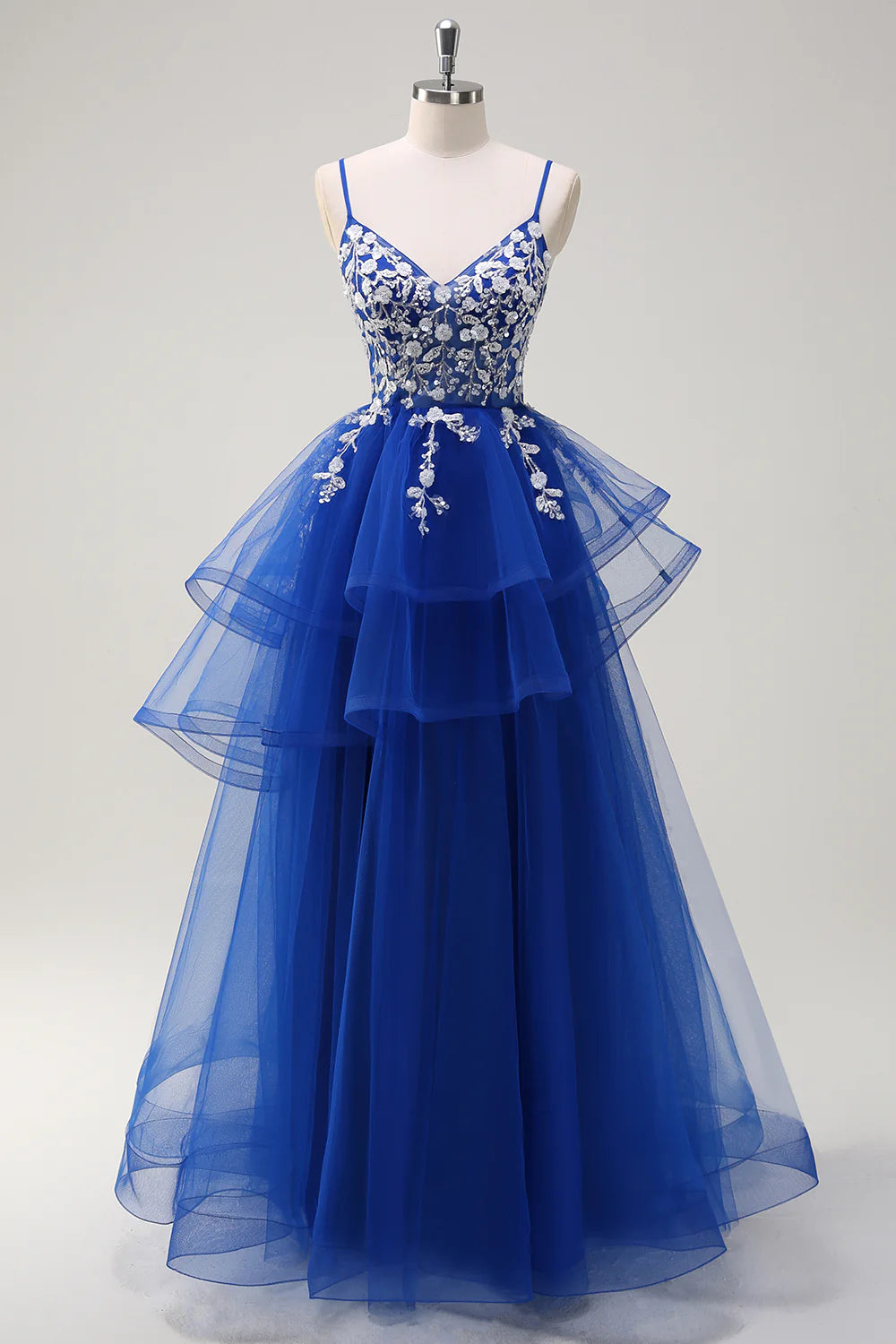 A-line thin suspender sequin spiral pleated ball dress with decals