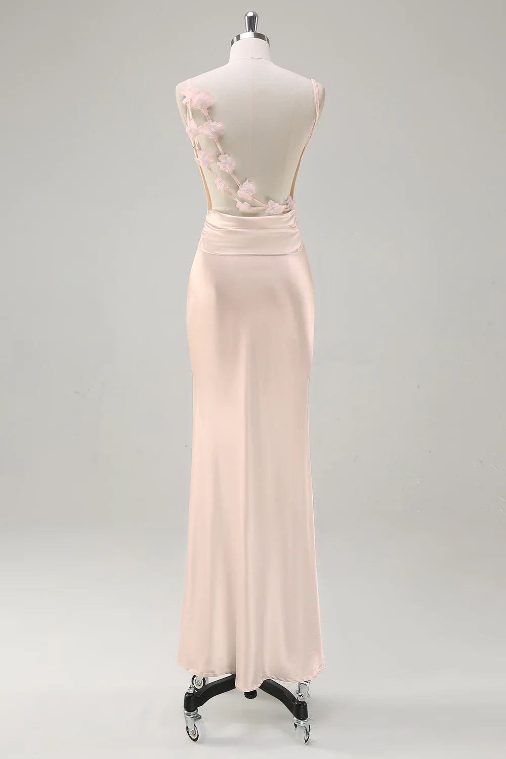 Mermaid swinging collar backless long dress