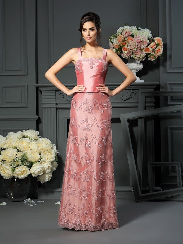 A-line camisole sleeveless floor length dress lace bridal mother dress