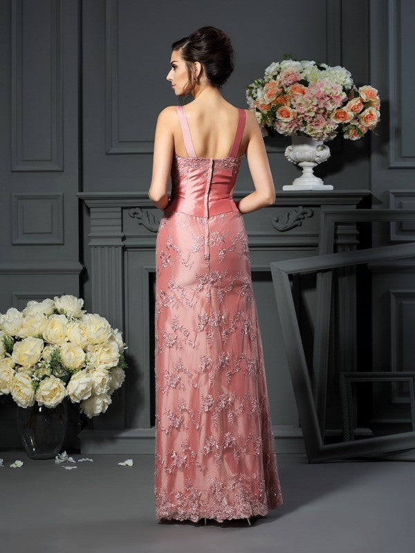 A-line camisole sleeveless floor length dress lace bridal mother dress