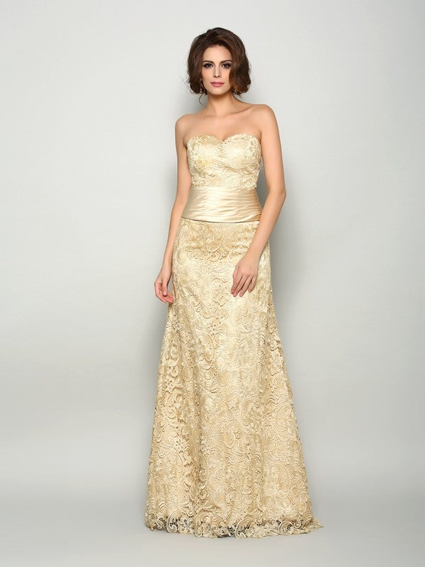A-shaped Sweetheart Sleeveless Lace Bridal Mother Dress