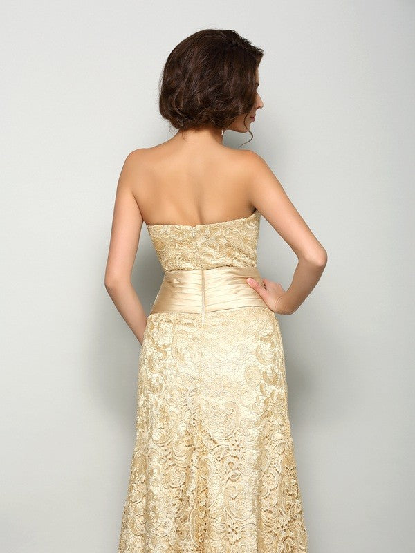 A-shaped Sweetheart Sleeveless Lace Bridal Mother Dress