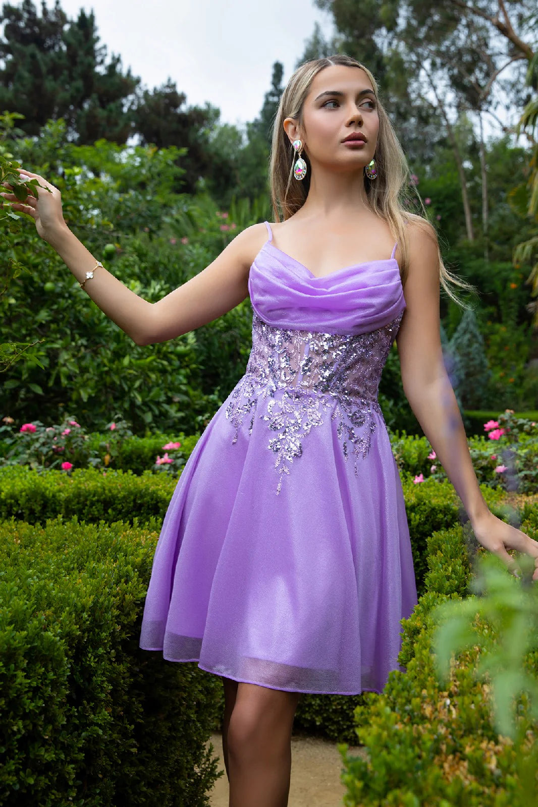 A-line applique sleeveless tight corset jumpsuit short skirt