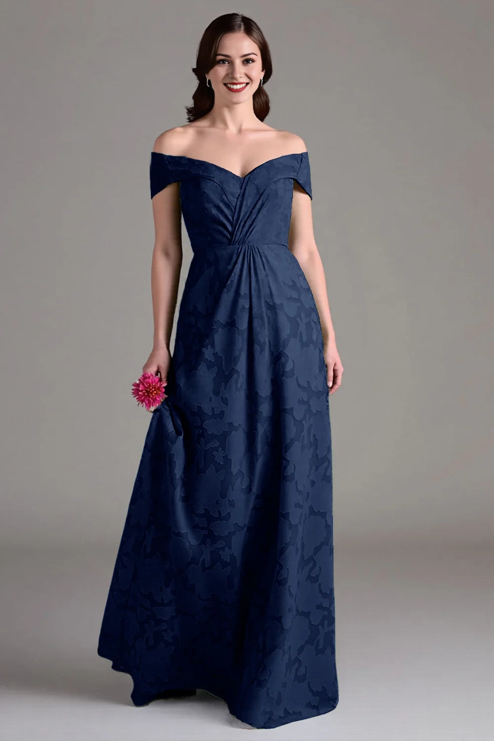A-line shoulder pleated long skirt
