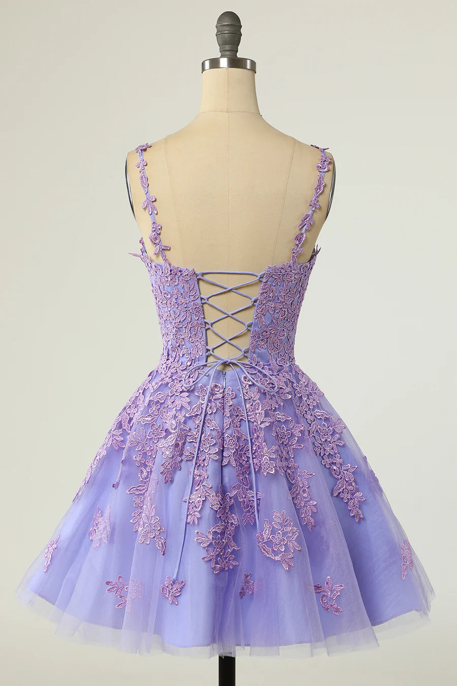Appliques V-Neck A-Line Short Cocktail Dress