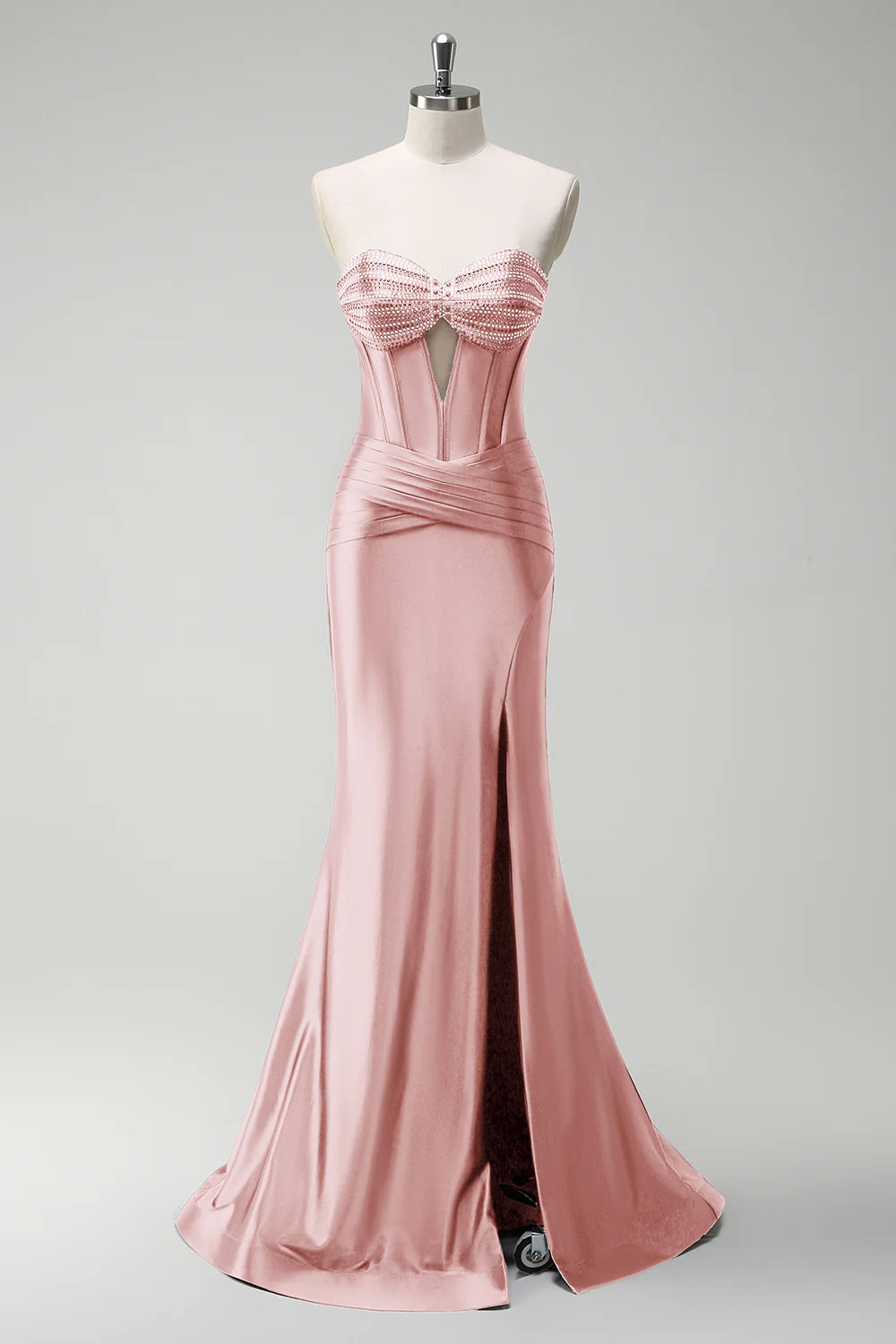 Mermaid tight corset hollow ball dress with beads