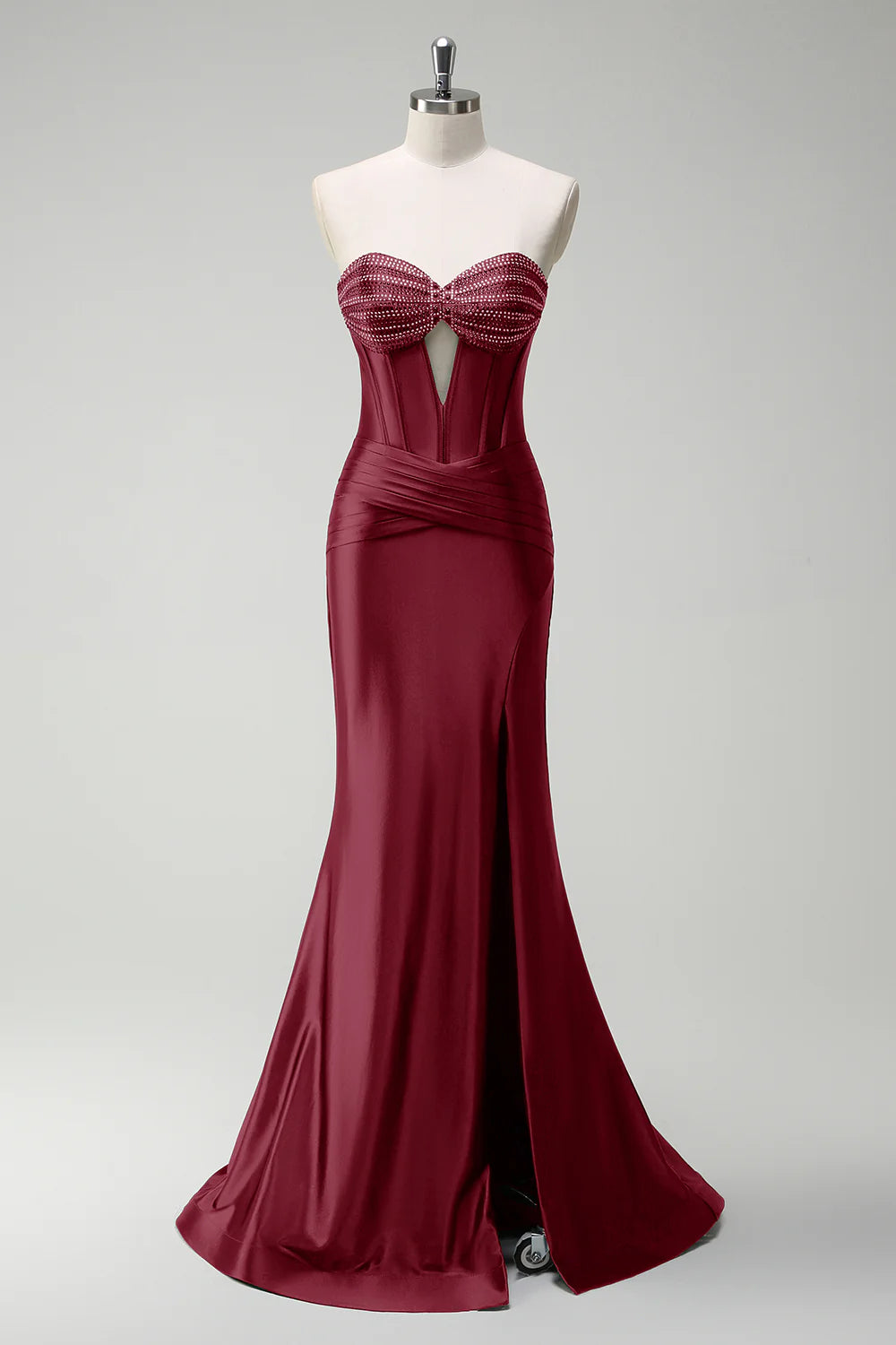 Mermaid tight corset hollow ball dress with beads