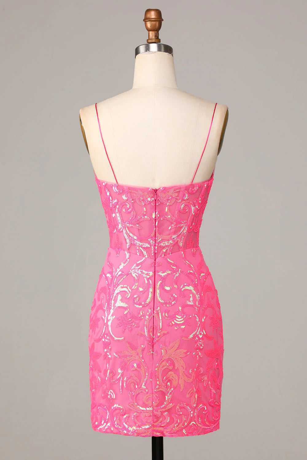 Thin strap strap sequin back to school dress