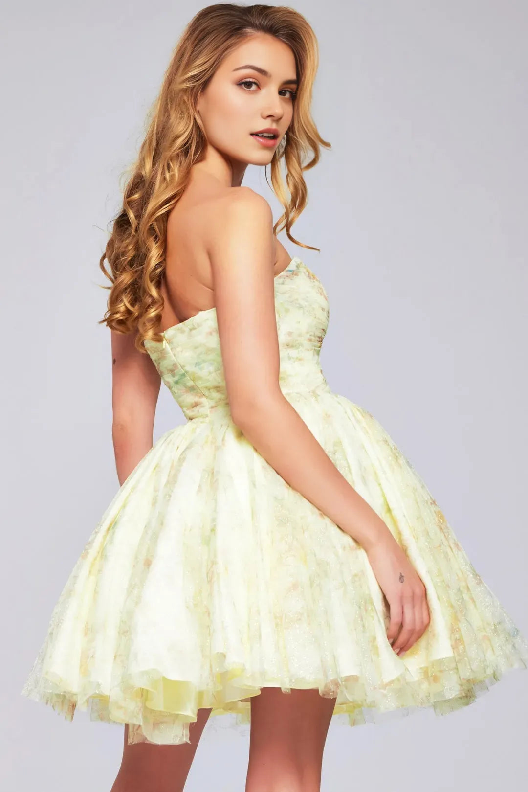 Elegant A-Line Print Tulle Sweetheart Sleeveless Back Zip Short Mermaid Homecoming Dress for women for sale