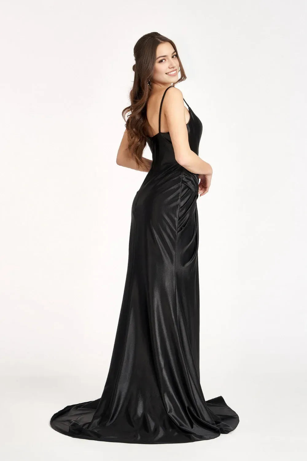 Elegant satin Sweetheart Sleeveless Back Zip Mermaid Floor length prom dress for women