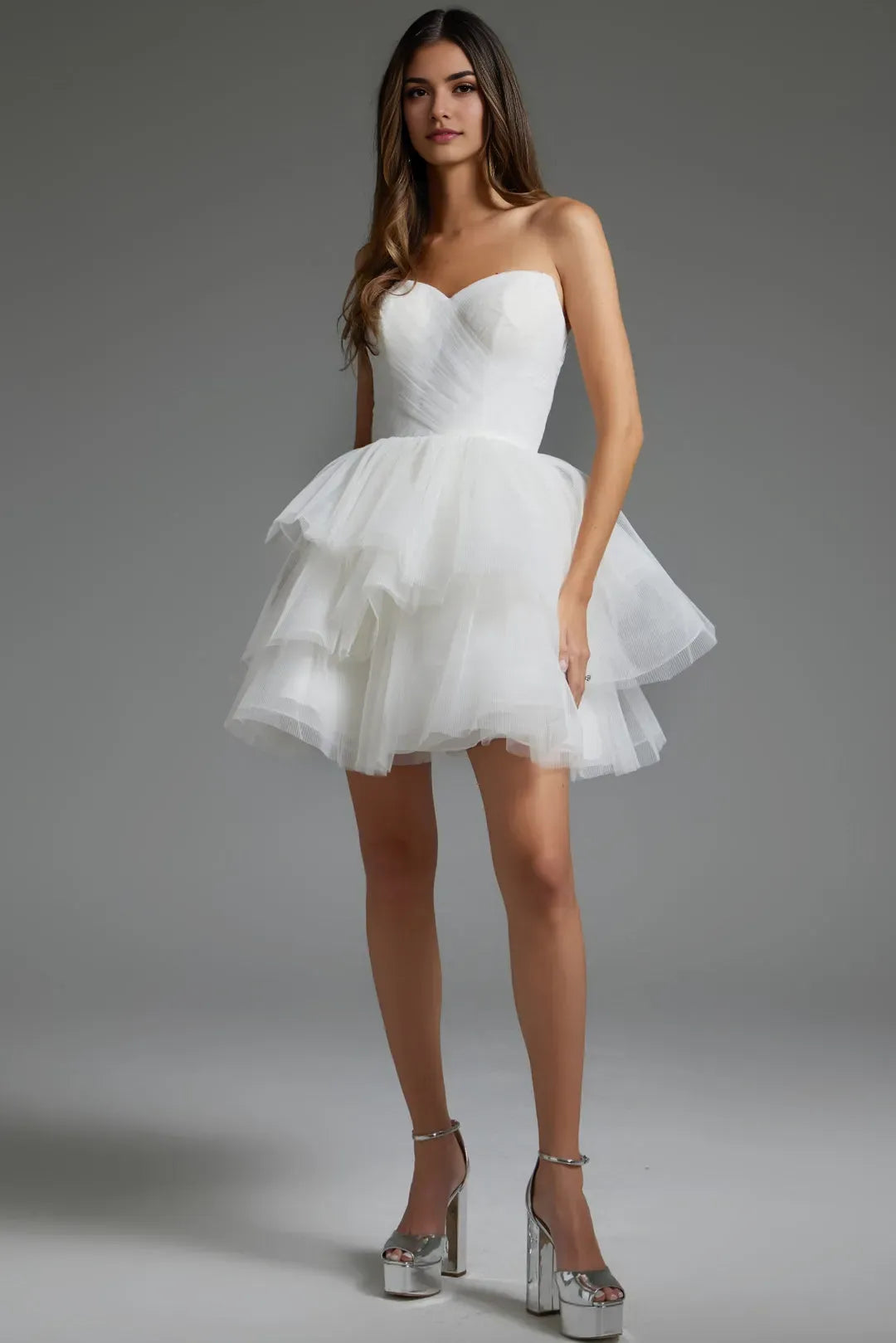 Fashionable Off White A-line Sweetheart sleeveless Back Zip Short Homecoming Dress for bride hot sale