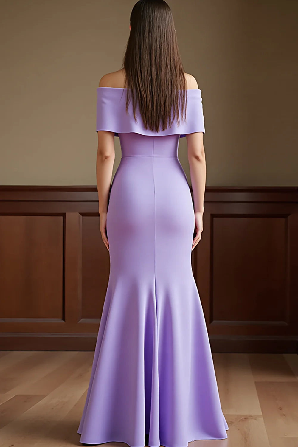 Lilac Mermaid Off The Shoulder Mother Of The Bride Dress With 3D Flowers