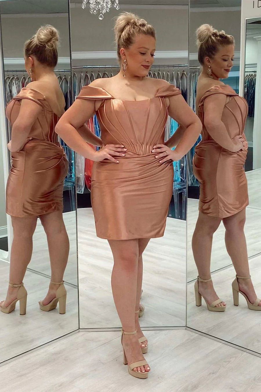 Off shoulder tight corset ruffled mini party dress