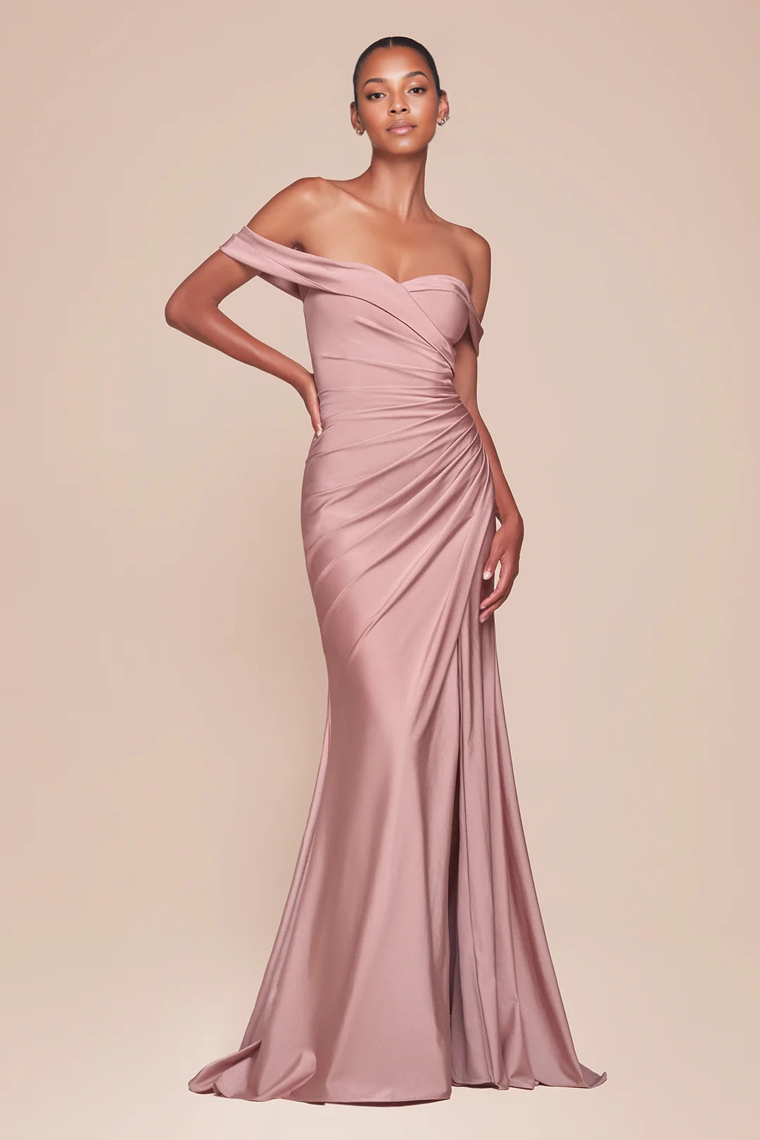 One shoulder tight fishbone corset with side slit dress