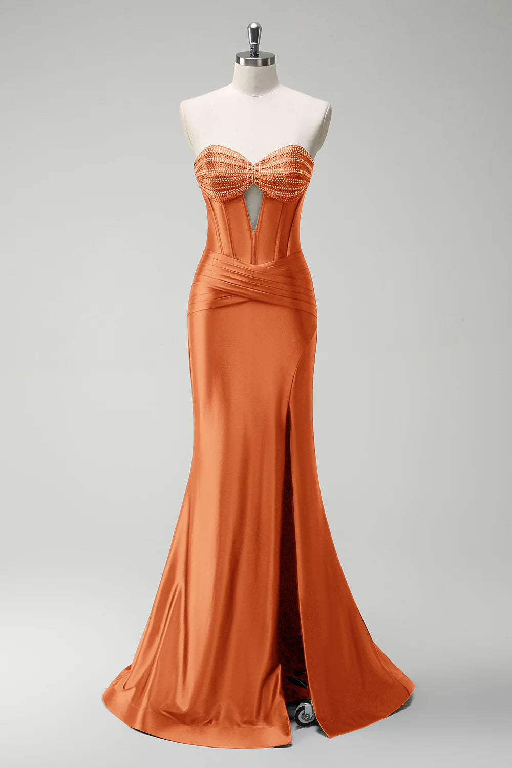 Mermaid tight corset hollow ball dress with beads