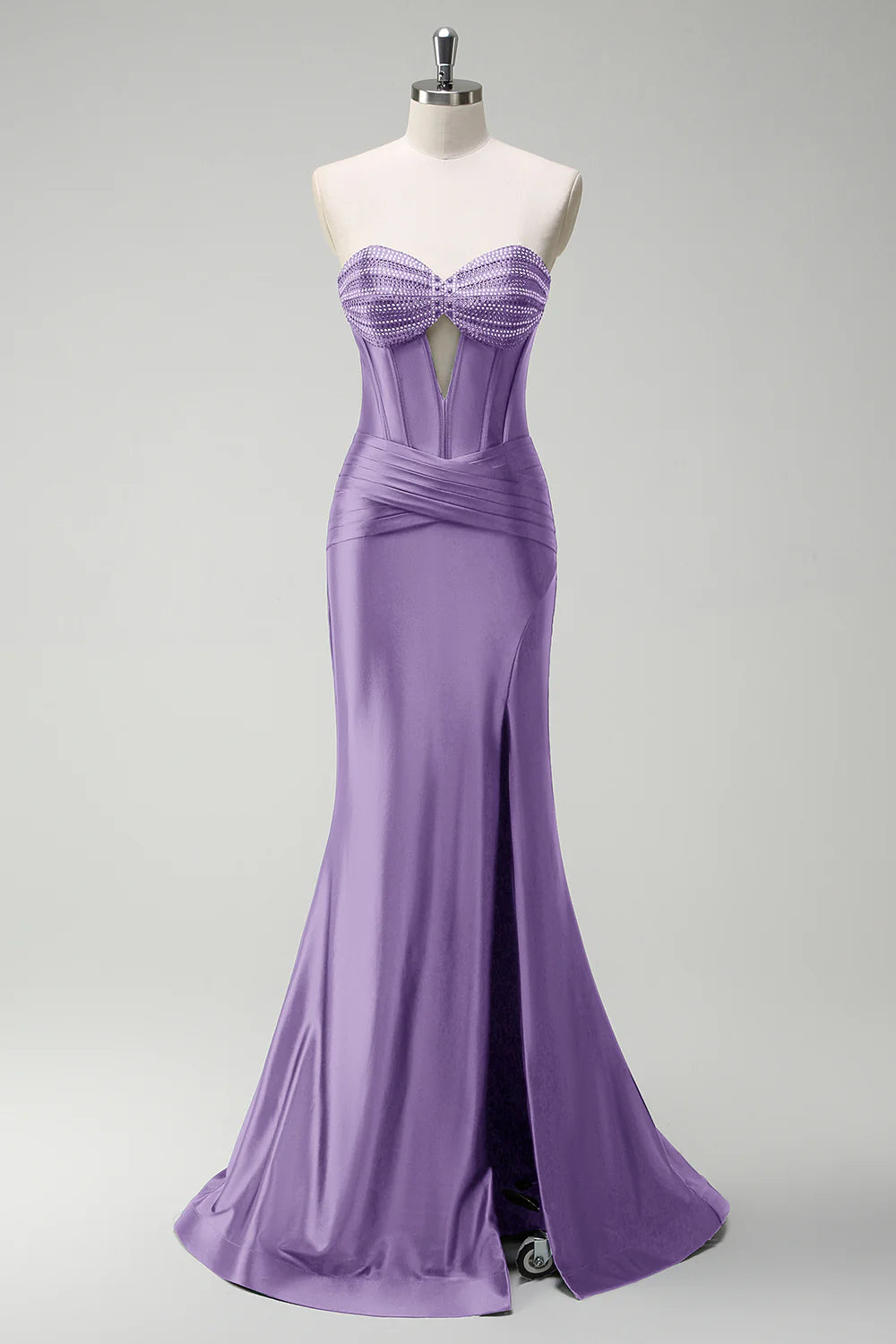 Mermaid tight corset hollow ball dress with beads