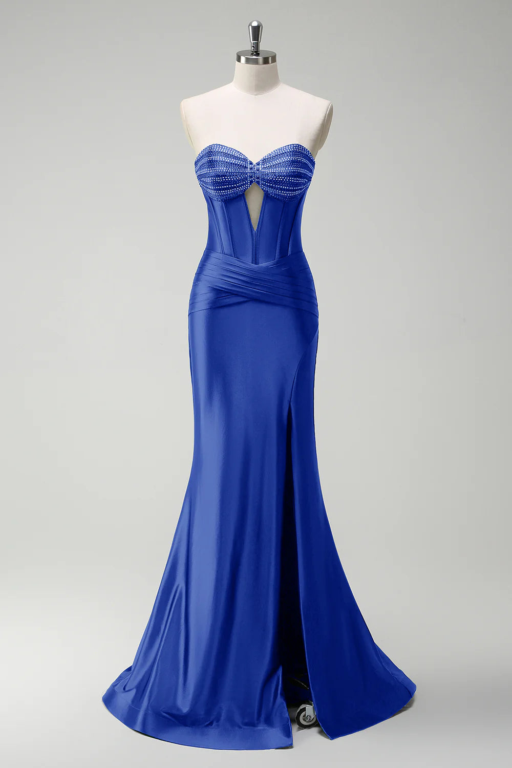 Mermaid tight corset hollow ball dress with beads