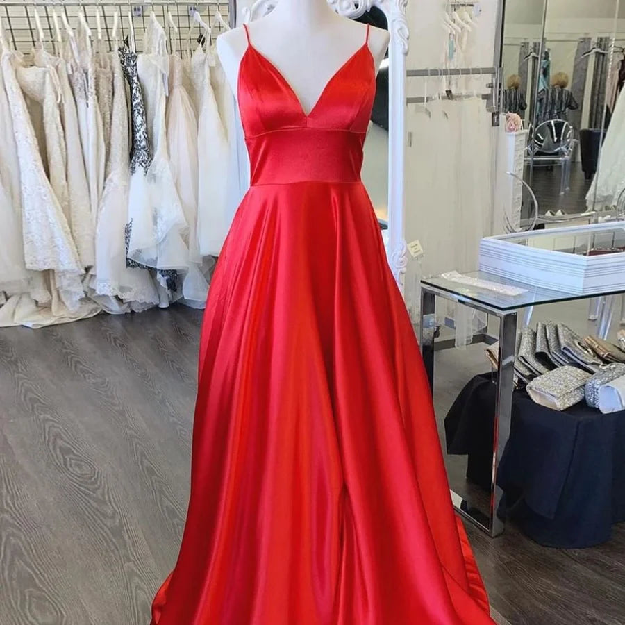 Simple Classic Empire-Waist Sleeveless A-Line Long Prom Formal Dress