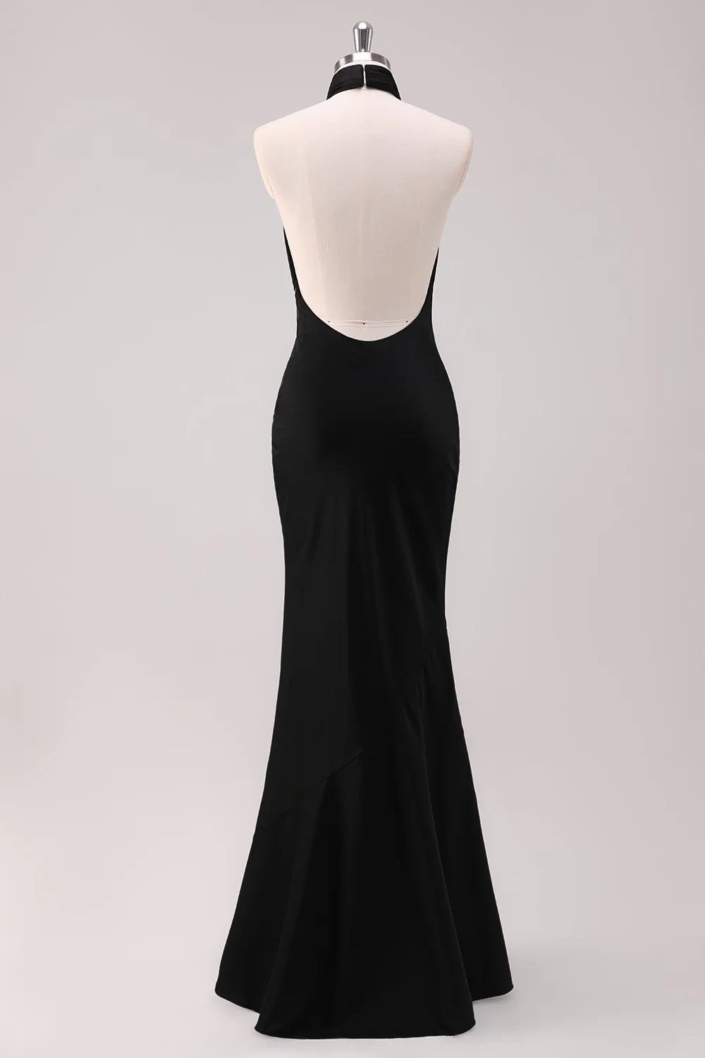 Mermaid spaghetti strap backless satin bridesmaid dress