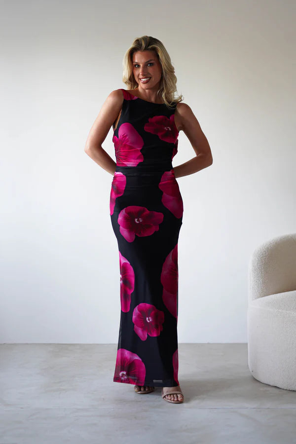 Backless tight fitting hip hugging dress