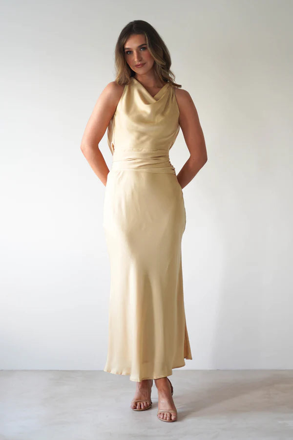 Sleeveless backless long dress