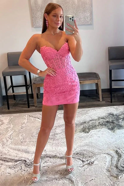 Strapless fishbone corset short skirt