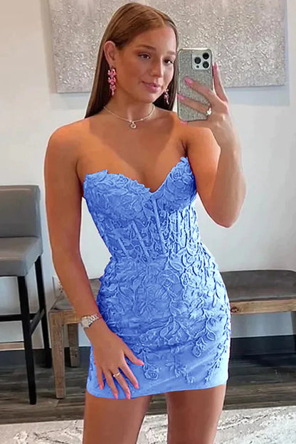 Strapless fishbone corset short skirt