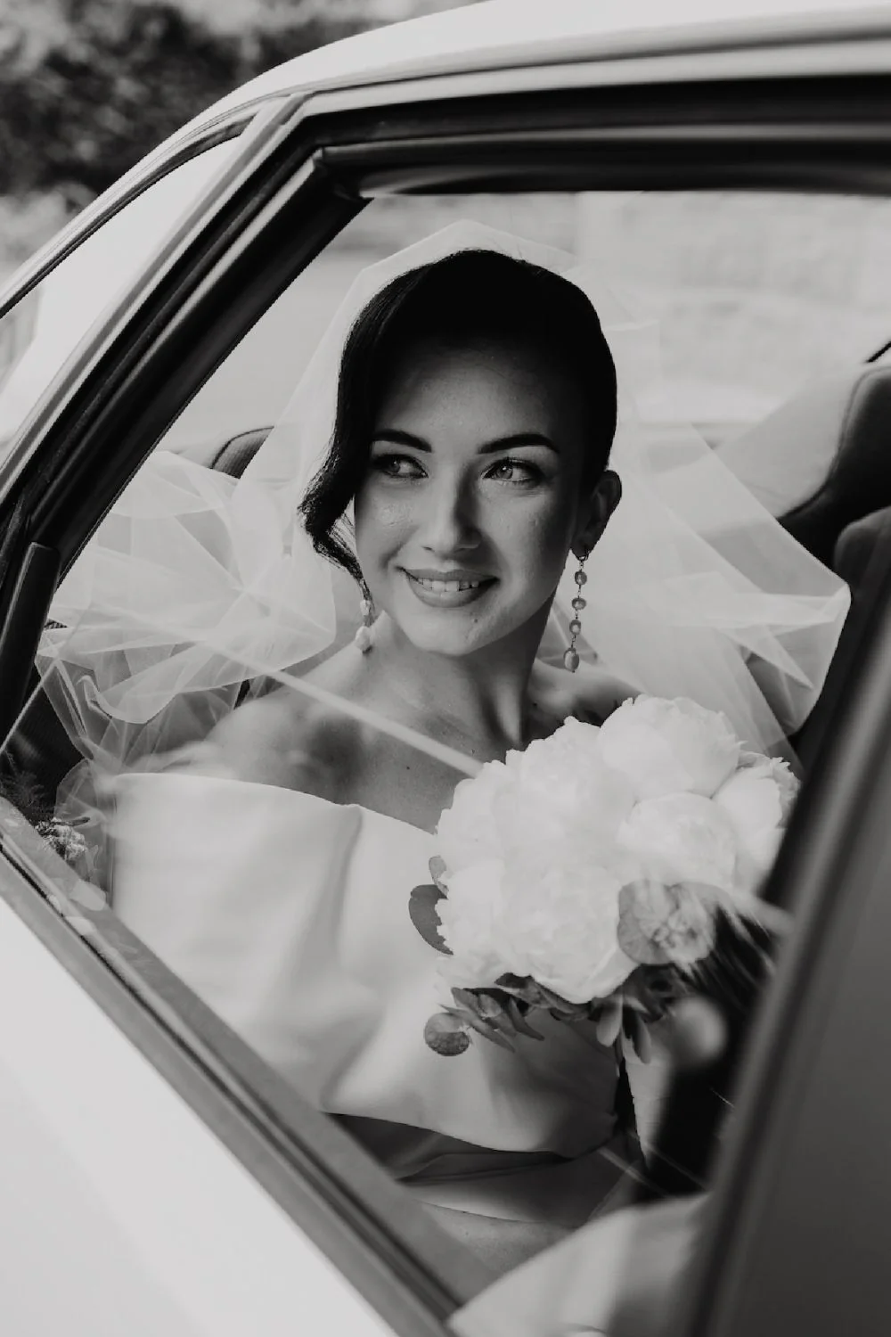 Classic A Line Off the Shoulder White Long Bridal Dress with Ruched