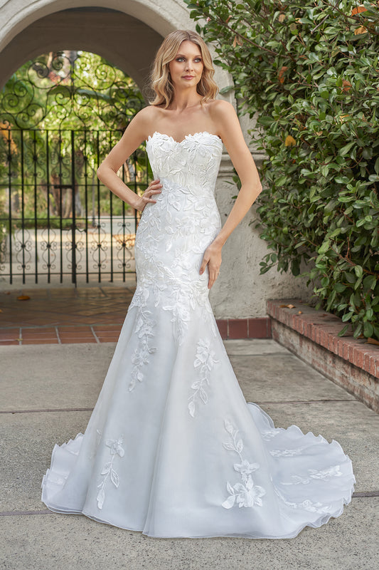 Mermaid strapless sleeveless print and floor length skirt