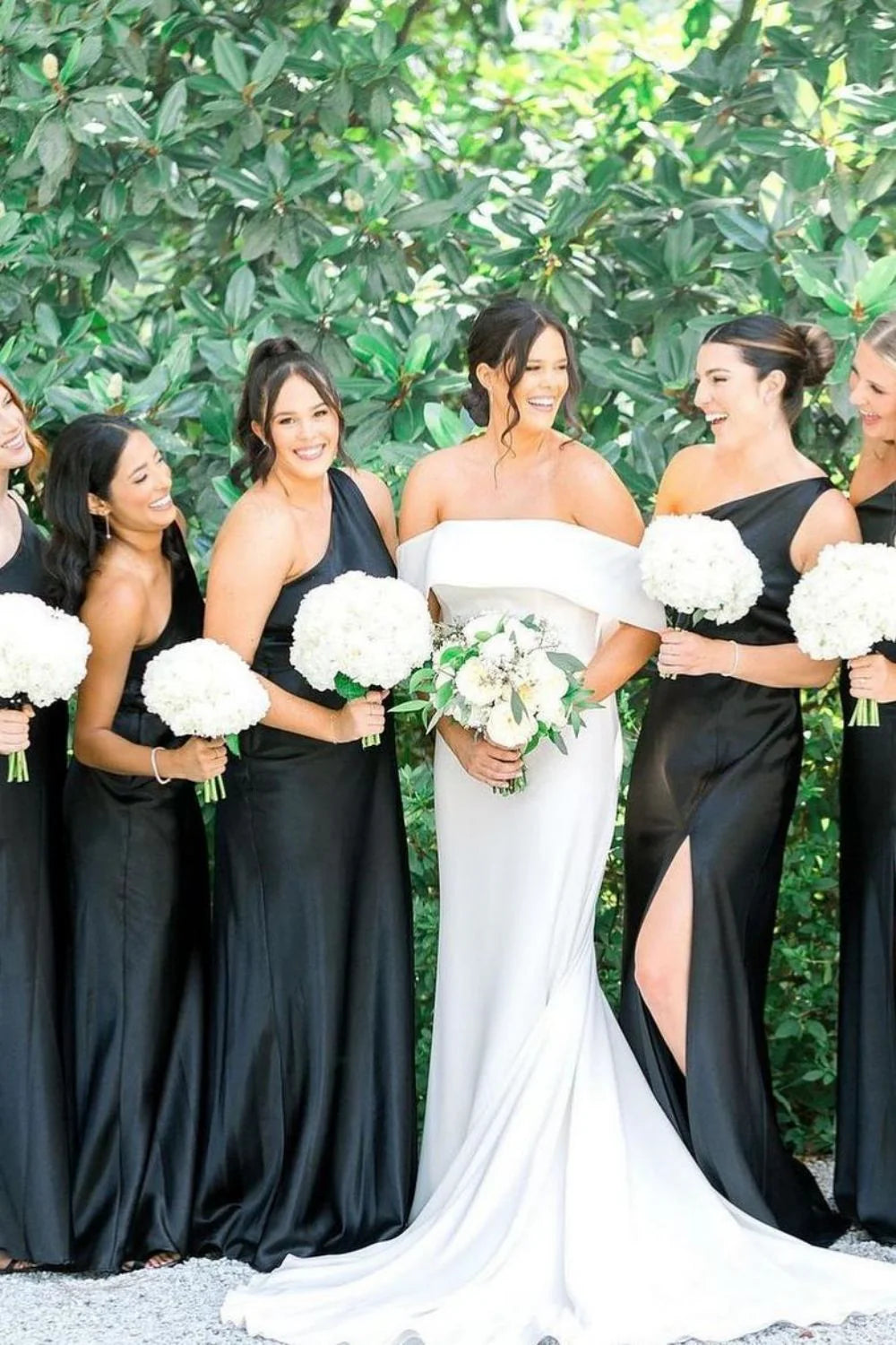 Charming Mermaid Off the Shoulder White Long Wedding Dress with Train