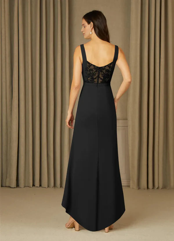 Fish tail lace chiffon and floor length mother of the bride dress