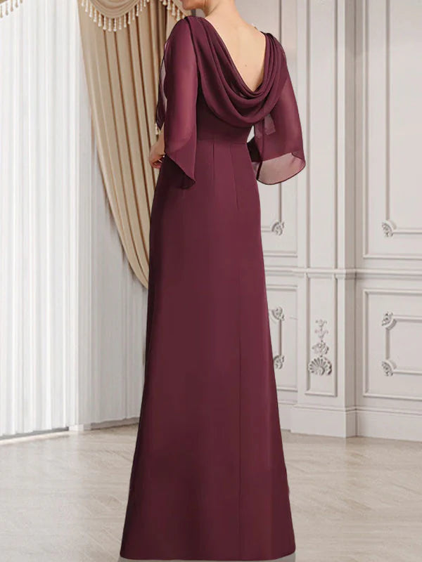 Tight mop chiffon bridal mother dress