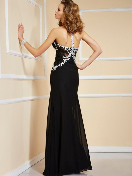 Thin shoulder strap hanging neck sleeveless mermaid tight dress