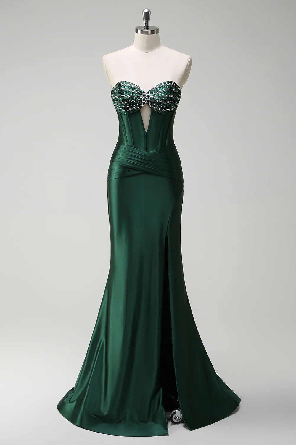Mermaid tight corset hollow ball dress with beads