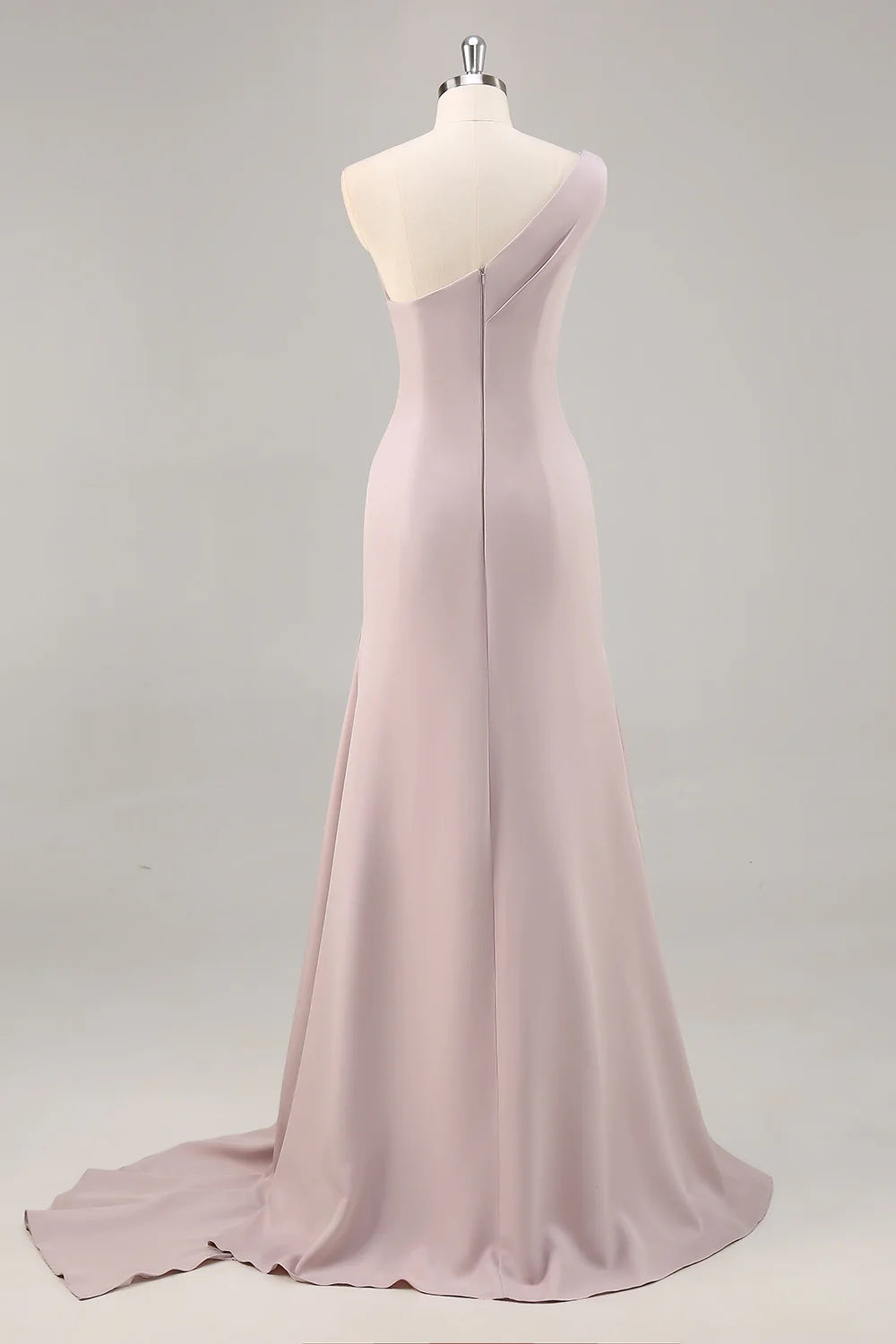 Single shoulder strap waist cinching mermaid dress