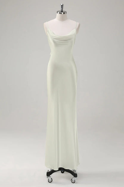 Mermaid swinging collar backless long dress