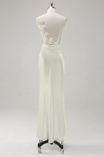 Mermaid swinging collar backless long dress