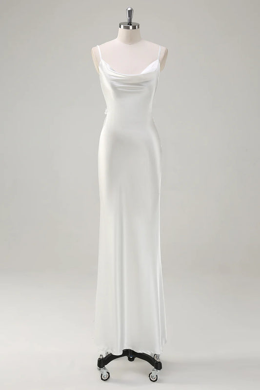 Mermaid swinging collar backless long dress