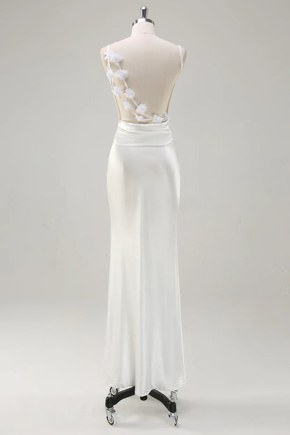 Mermaid swinging collar backless long dress