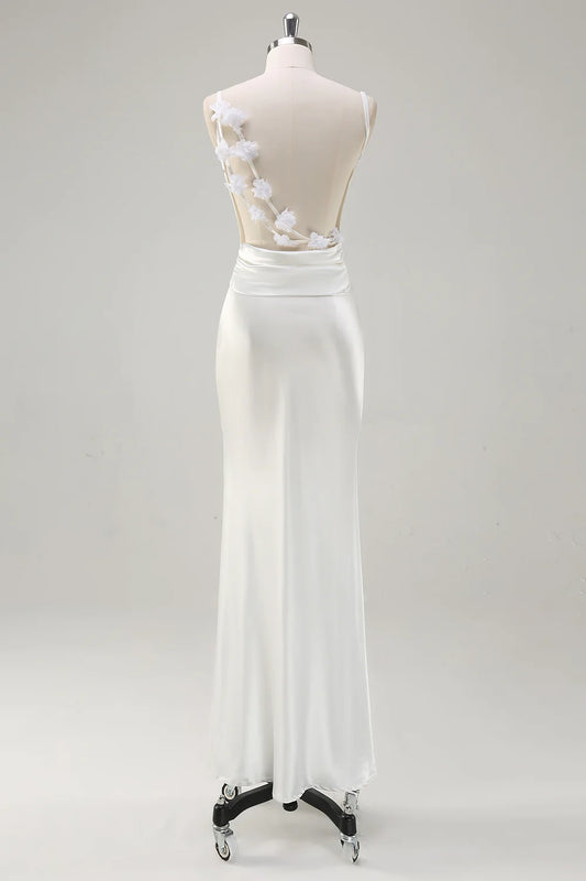Mermaid swinging collar backless long dress