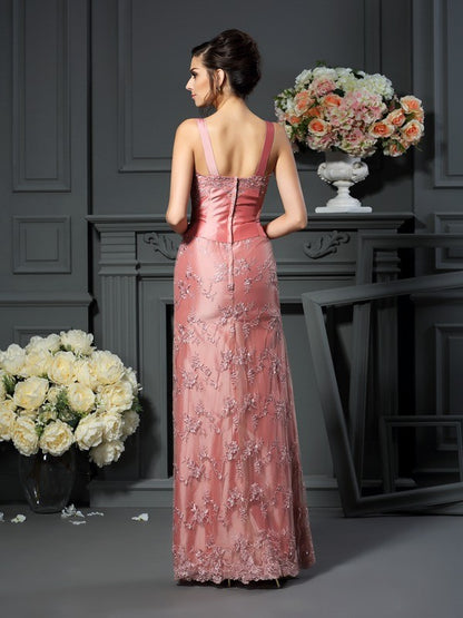 A-line camisole sleeveless floor length dress  lace bridal mother dress