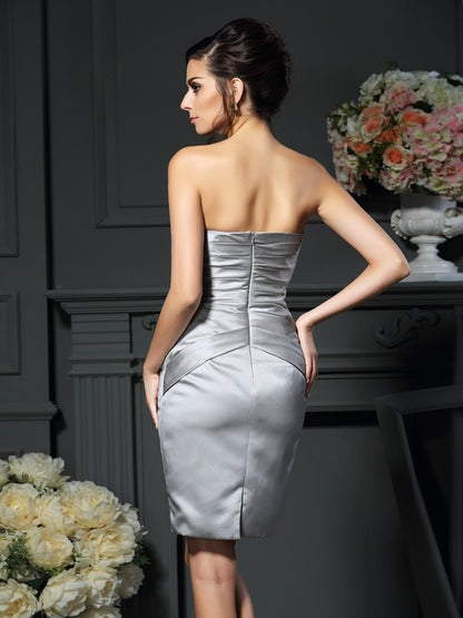 Sweetheart sleeveless strapless short bridal mother dress