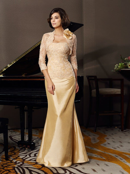 Sweetheart sleeveless floor length long skirt lace bride mother dress
