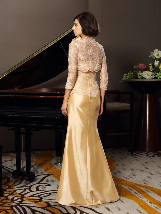 Sweetheart sleeveless floor length long skirt lace bride mother dress