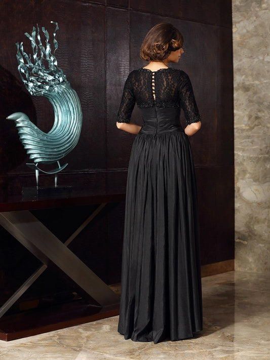 A-shaped Sweetheart Sleeveless Floor standing Decal Bridal Mom Dress