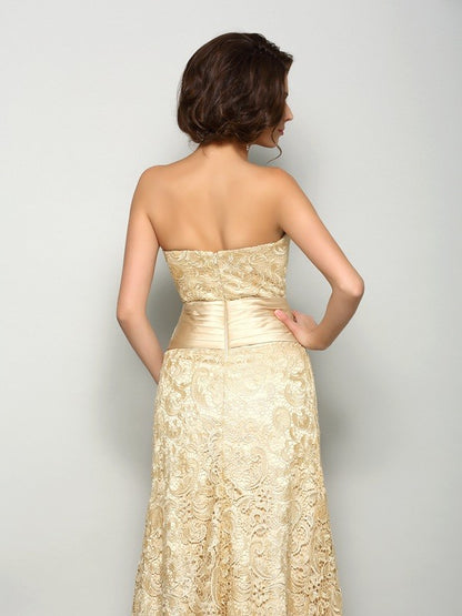 A-shaped Sweetheart Sleeveless Lace Bridal Mother Dress