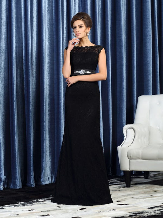 Sleeveless floor length dress with beaded bridal gown