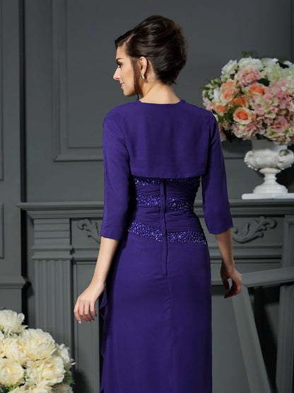A-Line Chiffon Sweetheart Sleeveless Floor-Length With Beading Mother of the Bride Dresses